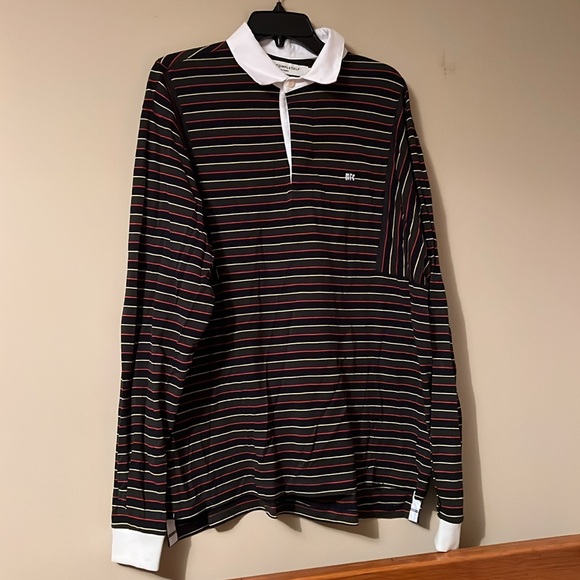 Mr. Completely Striped Collar Polo Shirt - Picture 3 of 5